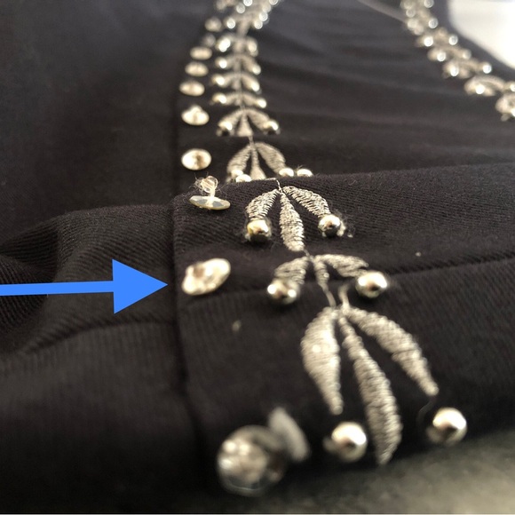 Exquisite |  100% Cotton Embellished Lined Skirt | Platinum “Soleil” series - Picture 8 of 11